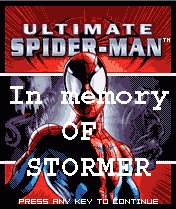 game pic for ultimate spider-man In memory of stormer